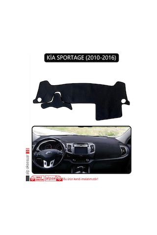 Kia Sportage 2010-2016torpido Koruma Halısı Siyah Kenar