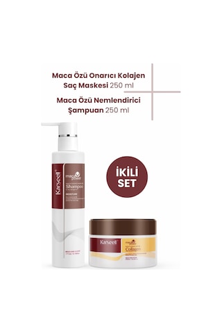 Set Maca Özü Onarıcı Repair Kolajen Saç Maskesi 250 Ml + Maca Özü Nemlendirici Şampuan 200 Ml Karsel - 754552811 Set Maca Özü Onarıcı Repair Kolajen Saç Maskesi 250 Ml + Maca Özü Nemlendirici Şampuan 200 Ml Karsel - 754552811
