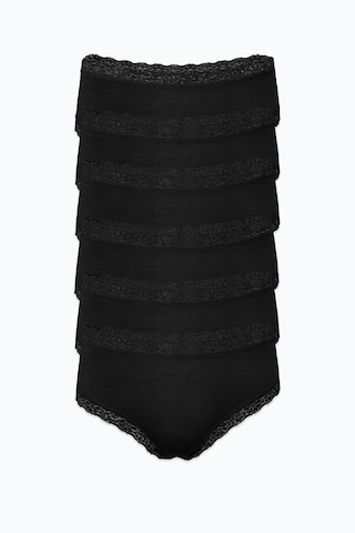 Malabadi Kadın 6'lı Paket Ultra Yumuşak Micro Modal Dantelli Slip Külot 6m700 Siyah