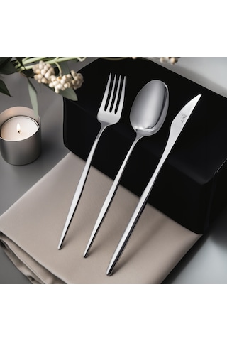 Face Cutlery Aurum 72 Parça 12 Kişilik Çatal Kaşık Bıçak Takımı Çok Renkli