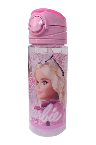 Kız Çocuk Barbie Matara 500 Ml 1 Adet Lisanslı Barbi Suluk Okul Matarası Öğrenci Suluğu Pembe