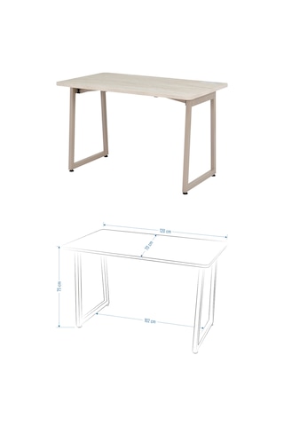 Vilinze Deniz Sandalye Biga Mdf Sabit Metal Ayak Mutfak Masası Takımı - 70x120 Cmbiga70120yr-vt-lkn01-vizon-deniz-skrem Sigmakrem
