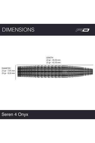 Red Dragon Seren 4 Onyx % 90 Tungsten Çelik Uçlu Dart Oku