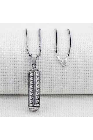 Himarry Gümüş İçi Açılabilen Muska Kabı Cevşen Kolye Beyaz