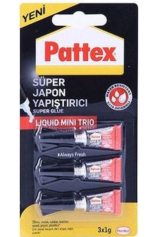 Pattex Süper Japon Yapıştırıcı Mini Trio 3X1 Gr