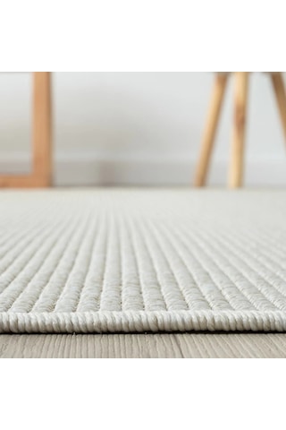 Krem Beyaz Kalın Dokuma Modern Halı - L664krbo Krem - Beyaz
