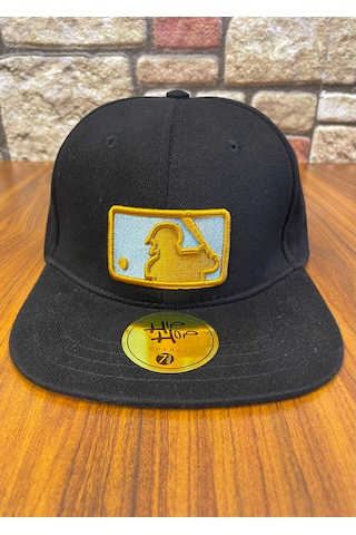 Hamze Mlb Nakış Hip Hop Snapback Rapper Basket Beyzbol Cap Şapka Siyah