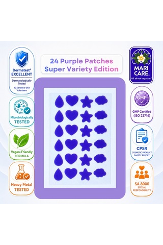Mari Care Feel Cute Pimple Patches Super Variety Edition 24 Adet Mor