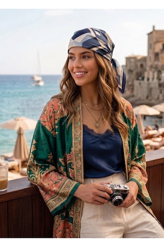 United Colors Of Benetton Flora Bandana/fular-1017-47 47 İndigo