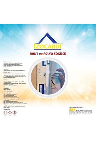 İzocardi Etiket Folyo Ve Bant Sökücü Sprey 500 Ml Çok Renkli
