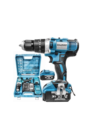 Bulldozer BPT-CD365 36V 5 Ah Darbeli 13 MM Çift Akülü Şarjlı Vidalama Matkap