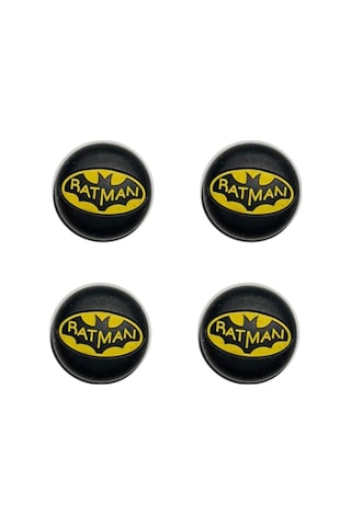 Cafele PS4 - PS5 - Xbox One X/S - Series X - Series S Analog Koruyucu Silikon Pad Batman Logo Siyah