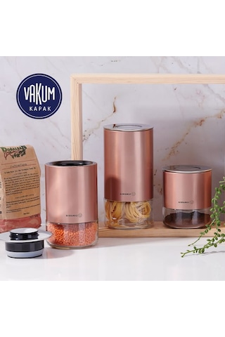 Korkmaz Stora Plus 3lü Rosegold Saklama Seti A5520-2 Rose Gold