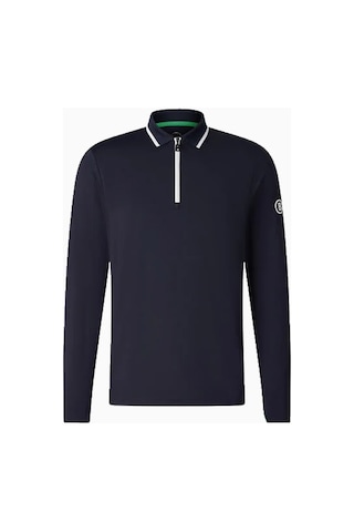 Bogner Fire&ıce Bogner Jonah Lüks Sportif Stil Uzun Kollu Erkek Polo Sweatshirt, Lacivert
