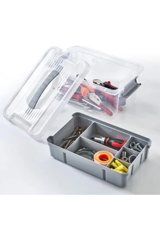 Bölmeli Katlı Plastik Organizer, Makyaj Düzenleyici Kutu 100