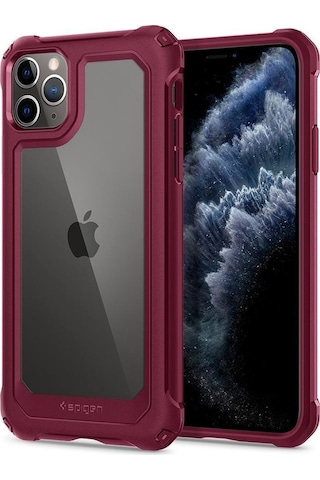 Spigen Apple Uyumlu iPhone 11 Pro İle Kılıf Gauntlet Iron Red