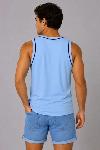 Freedom Store Erkek Sporcu Atlet Bisiklet Yaka Kolsuz Yazlık Atlet - Açık Mavi
