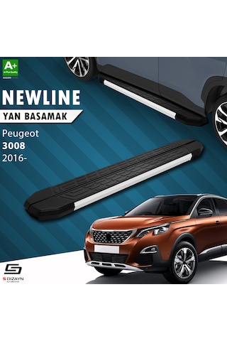 S-dizayn Peugeot 3008 2 Newline Aluminyum Yan Basamak 183 Cm 2016