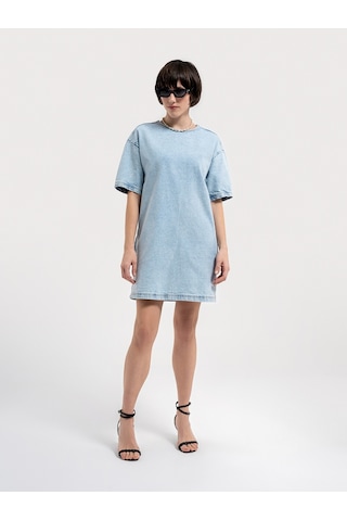 Loose Fit Kadın Elbise Denim