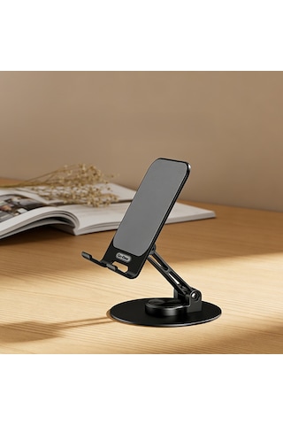 Go Des Gd-hd773 Ayarlanabilir Katlanabilir 360 Derece Dönebilen Telefon Ve Tablet Standı Siyah