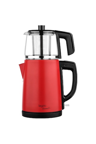 Leggno Gourmet Pro LE-GRM102GTMRD 1650 W Cam Demlikli Çelik Çay Makinesi