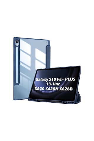 Samsung Galaxy Uyumlu Tab S10 Fe+ Plus 13.1inç Kılıf Grafiti Şeffaf Kalem Bölmeli X620 X626 Kapaklı Kılıf