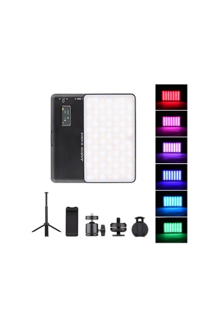 Andoer W140 Rgb Cep Video Konferans Led Video Işık Kiti Siyah Siyah