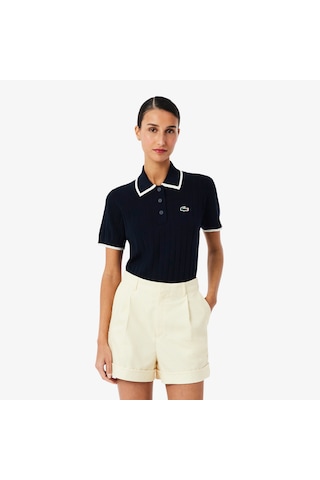 Lacoste Kadın Regular Fit Kısa Kollu Polo Yaka Trikot-shirt Lacivert