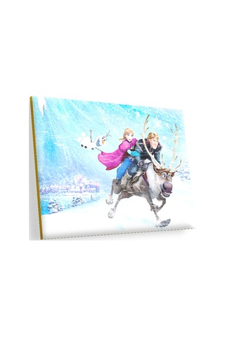 Cakasepetim Frozen Kar Taneleri Şehir Buz Geyik Kardan Adam Ahşap Mdf Tablo