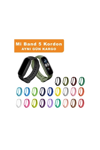 Xiaomi Mi Band 6 - Mi Band 5 Akıllı Bileklik Kyver Silikon Kordon