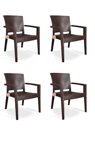 4'lü Set Rattan Victor Kollu Sandalye Koltuk A Plus
