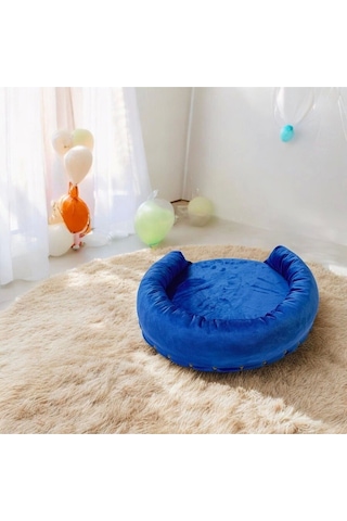 Kedi Köpek Yatağı Simit Model 50 50 Şık Tasarım Tabanı 18mm Sunta Rahat Ve Yıkanabilir Minder Kumaş