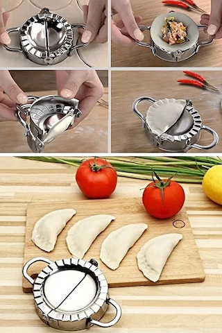 Tilbe Home Ravioli Mantı Kalıbı Çelik Çiğ Börek Hamuriçi Kurabiye Köfte Press Kalıbı Hamur Şekillend Metal