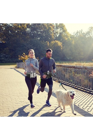 Konesam Mavi Outdoor Spor Çantası - Yürüyüş, Koşu, Fitness Ve Köpek Turları İçin Tasarlanmış Bel Çantası Köpek İpi Dahil Değil Mavi