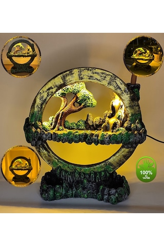 Işıklı Hayal Çemberi Geri Akış Tütsülük Gece Lambası Altın