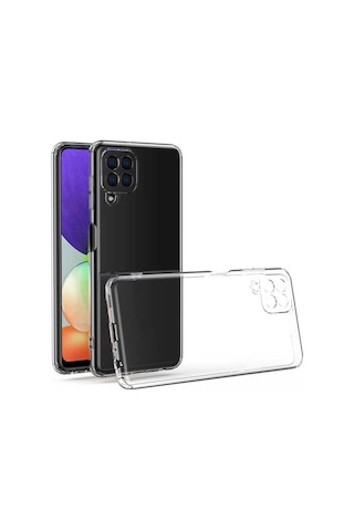 Ardemix Galaxy Uyumlu A22 4g Kılıf Kamera Korumalı Süper Silikon Kapak - Renksiz Renksiz