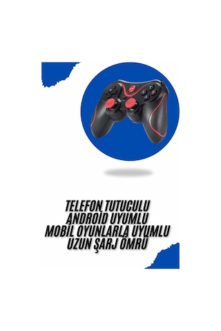 Joystik Gamepad Bluetooth Telefon Tutucu Oyun Kolu Telefon Android Uyumlu Diğer