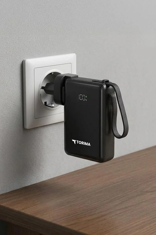 Özel Seri Cihaz Besleme Cep Bataryası Günlük Enerji Taşınabilir Batarya Trm-1017 Siyah 22,5w Diğer