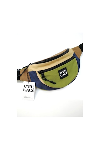 Vatkalimon Unisex Renkli Yeşil Omuz ve Bel Çantası