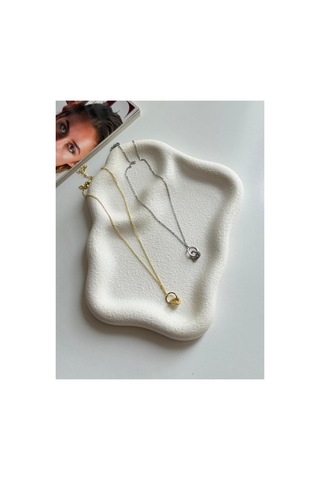 Lock Gümüş Kalp Charm Zirkon Taşlı Kolye Charm Koleksiyonu Xuping Altın Kaplama