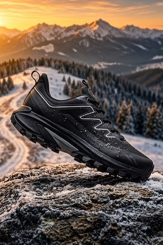 Lescon Kışlık %100 Su Geçirmez Garantili Kaydrmaz Taban Teknolojili Hafif Rahat Siyah Tarz Outdoor Spor