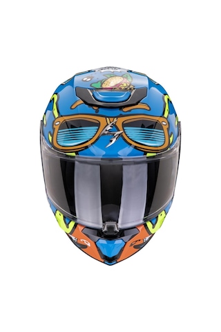Scorpion Exo-jnr Air Fun Kapalı Çocuk Motosiklet Kaskı Mavioranj Mavi - Turuncu