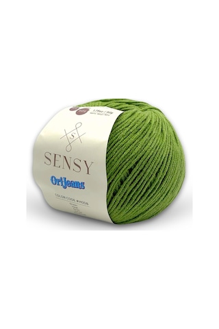 Sensy Orijeans Amigurumi İpliği Punch Panç Baby Soft Cotton 50 Gr Örgü İp Yeşil