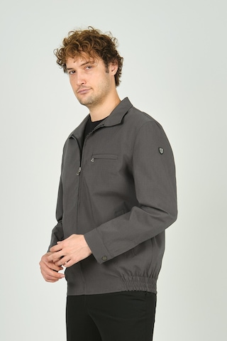 Lucas Erkek Ekoseli Gömlek Yaka Mevsimlik Spor Mont 3718 Füme Füme