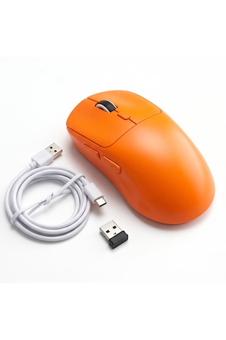 Kablosuz Bluetooth Ve Usb Alıcılı Gaming Mouse Sessiz Tık Type-c Şarjlı 6400 Dpı 3 Modlu Bilgisayar Laptop Oyuncu Faresi Cn10 Uczzzm223mouseturuncu-3