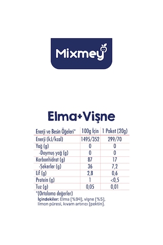Vişne Meyve Barı 18 Adet Atıştırmalıklar Vegan, Glutensiz, Koruyucusuz 20gr X 18 Adet