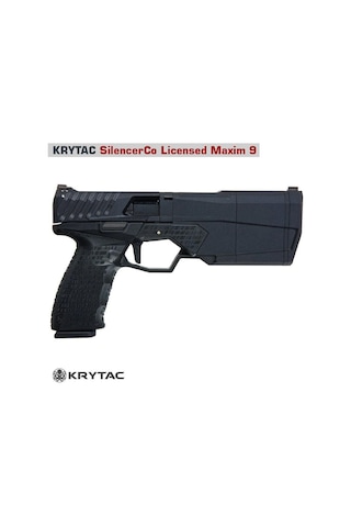 Krytac Silencerco Maxim9 Siyah Gbb Airsoft Tabanca