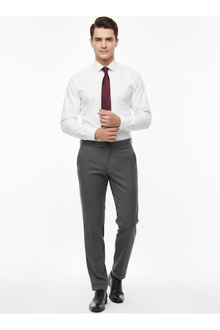 Presto Erkek Slim Fit Armürlü Pantolon Kahve 3186-400 Kahverengi