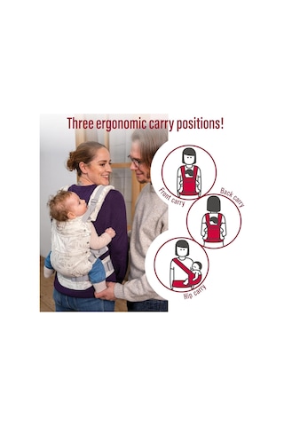 Manduca First Ergonomik Bebek Taşıyıcı 3 Taşıma Pozisyonu, Ayarlanabilir ve Konforlu Portbebe Vanilla Tek Ebat