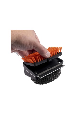 Lexroo 1517365r06 Blacksmith Combo Izgara Fırçası, Değiştirilebilir Naylon Ve Çelik Yün Başlıklı